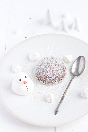 Igloos meringués à la mousse au chocolat