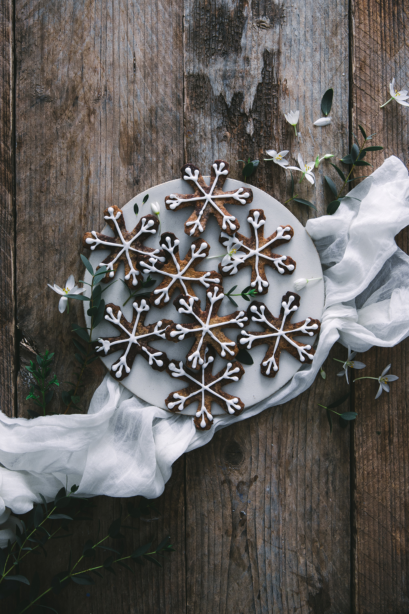Christmas snowflake cookies - Carnets Parisiens