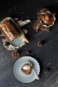 Cake aux marrons glacés avec pleins de paillettes dedans