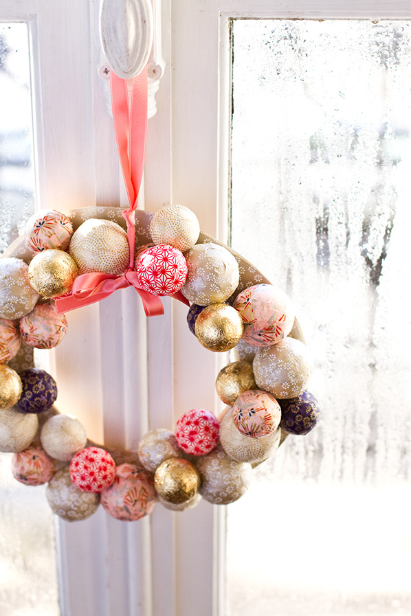 DIY Washi christmas wreath