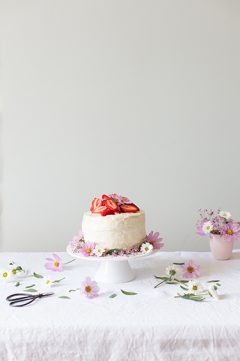 Layer cake aux fraises