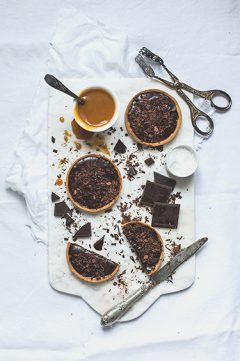 La tarte chocolat et caramel beurre salé