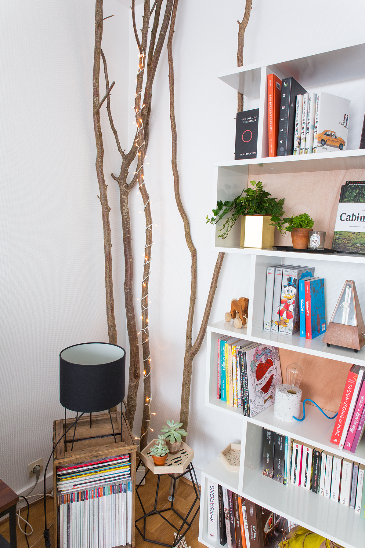 DIY Tree branches in the living room ◊ Carnets Parisiens