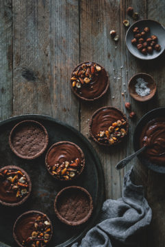 Tartelettes au chocolat et fruits secs