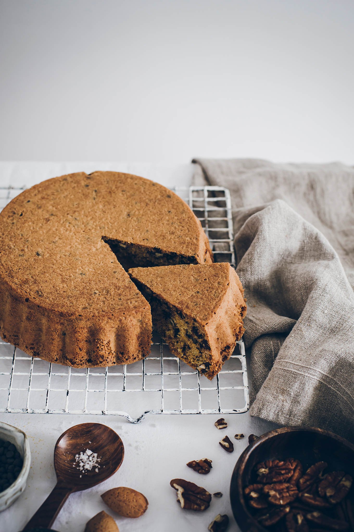 Carnets Parisiens - Polenta pecan and chocolate cake