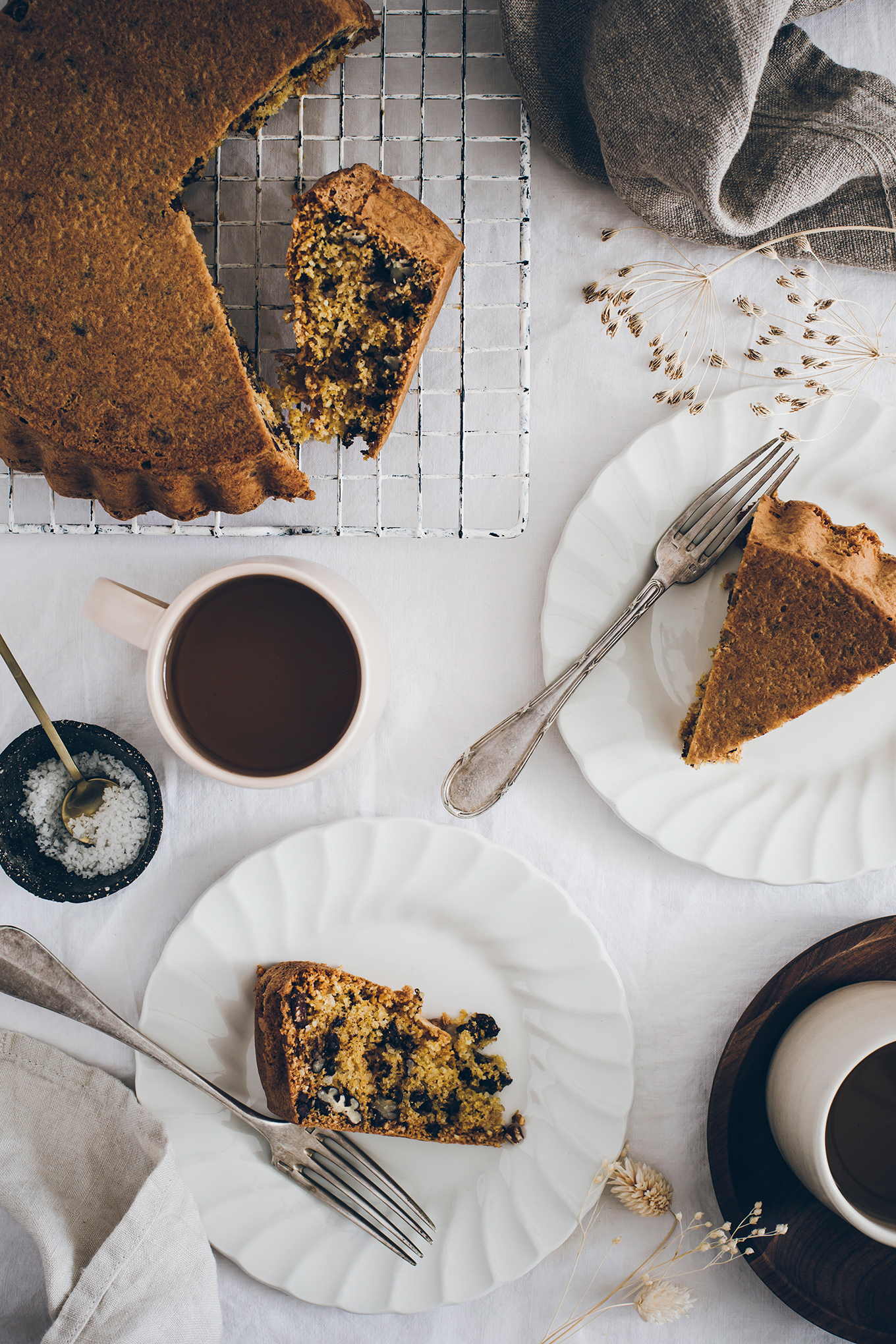 Carnets Parisiens - Polenta pecan and chocolate cake