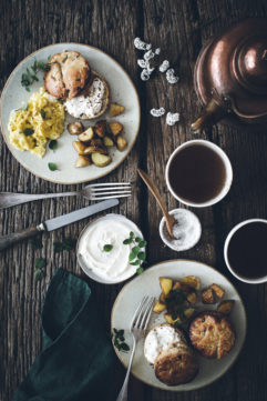 Les scones au cheddar et bacon