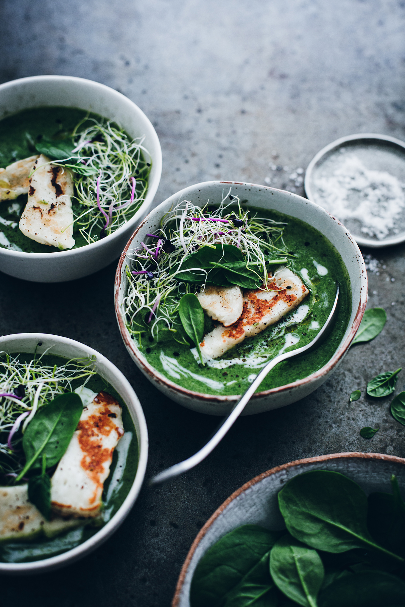 Spinach feta soup - Carnets Parisiens