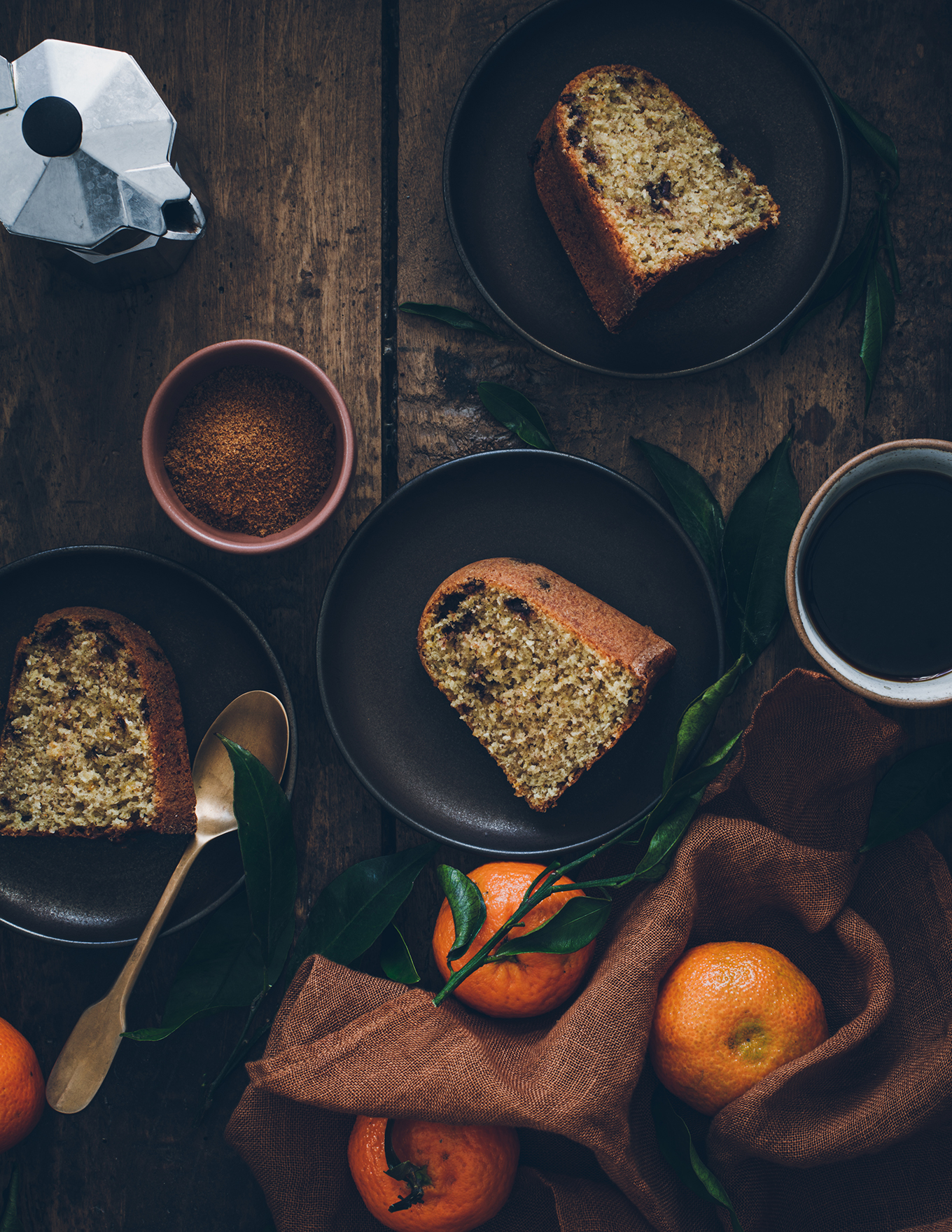 Clementine, chocolate and coconut bundt cake