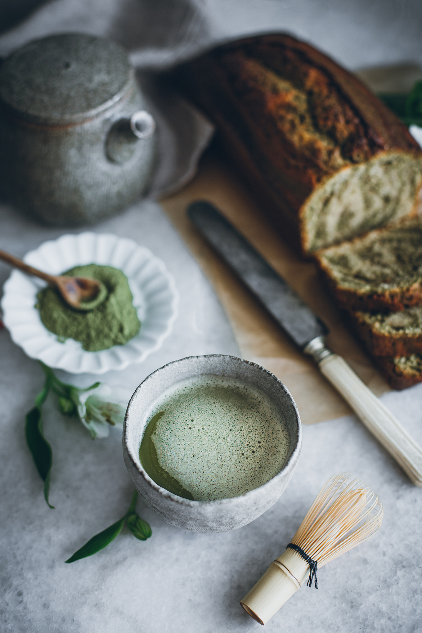 Matcha and vanilla cake - Carnets Parisiens