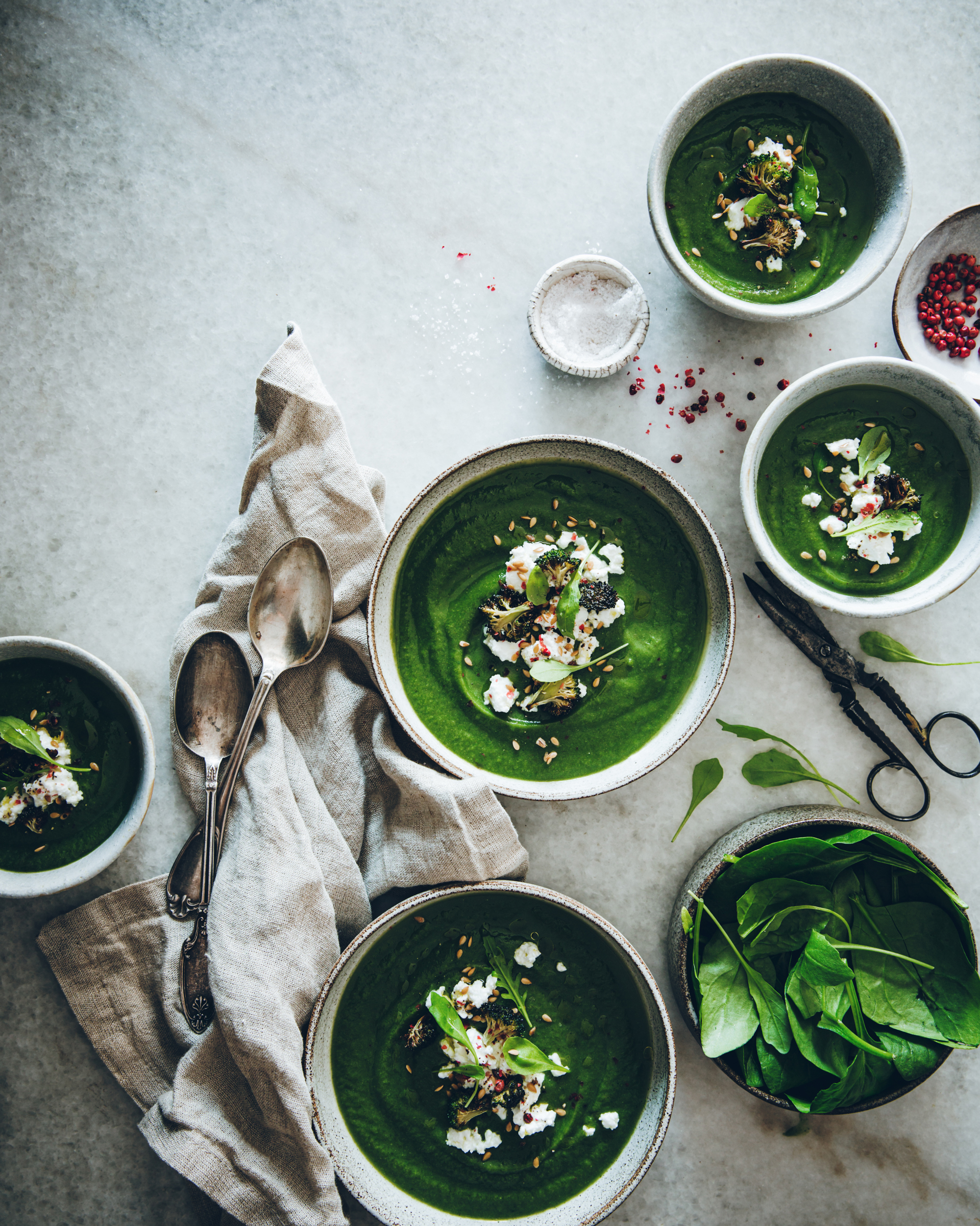 Broccoli and spinach soup 