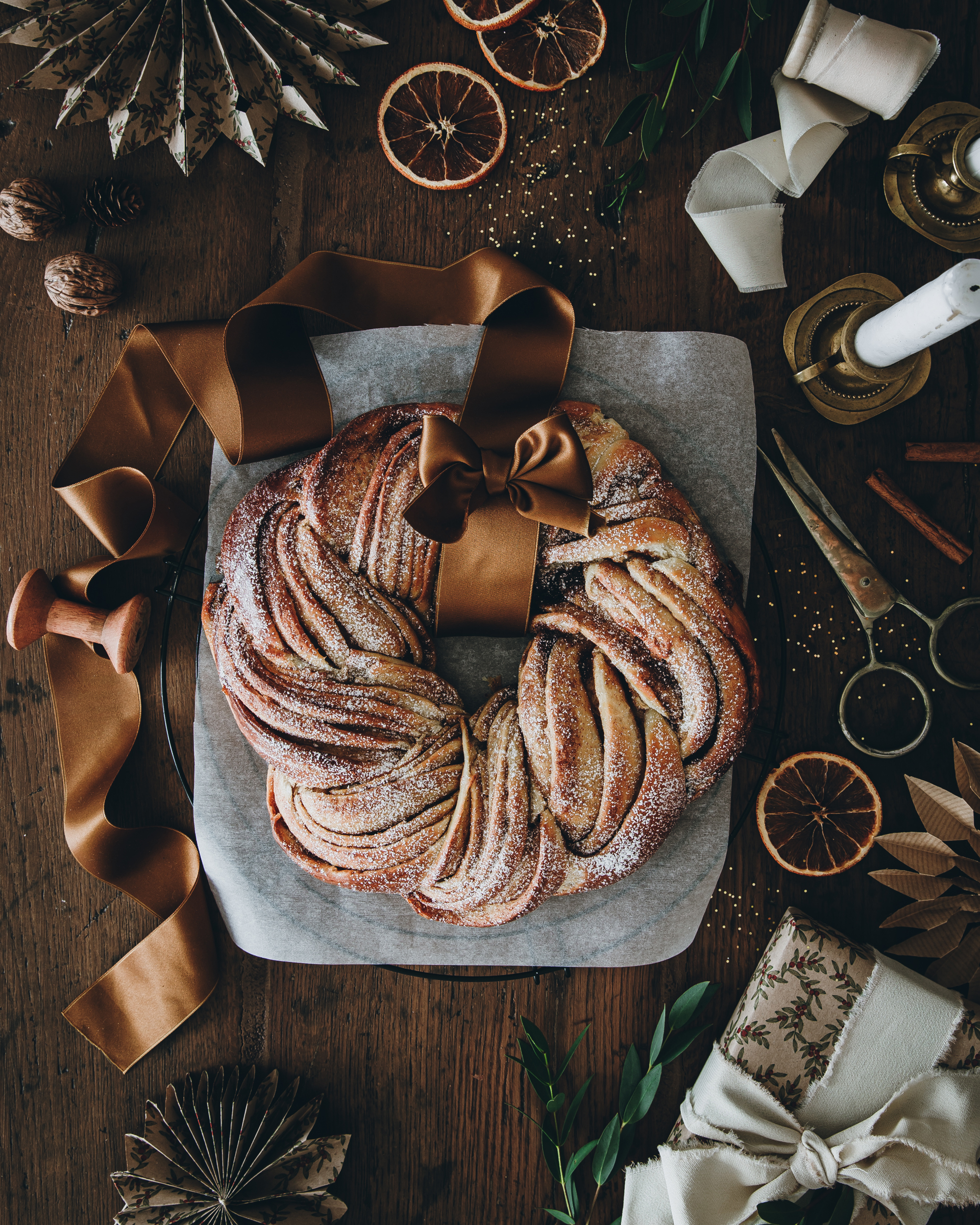 Cinnamon Christmas wreath