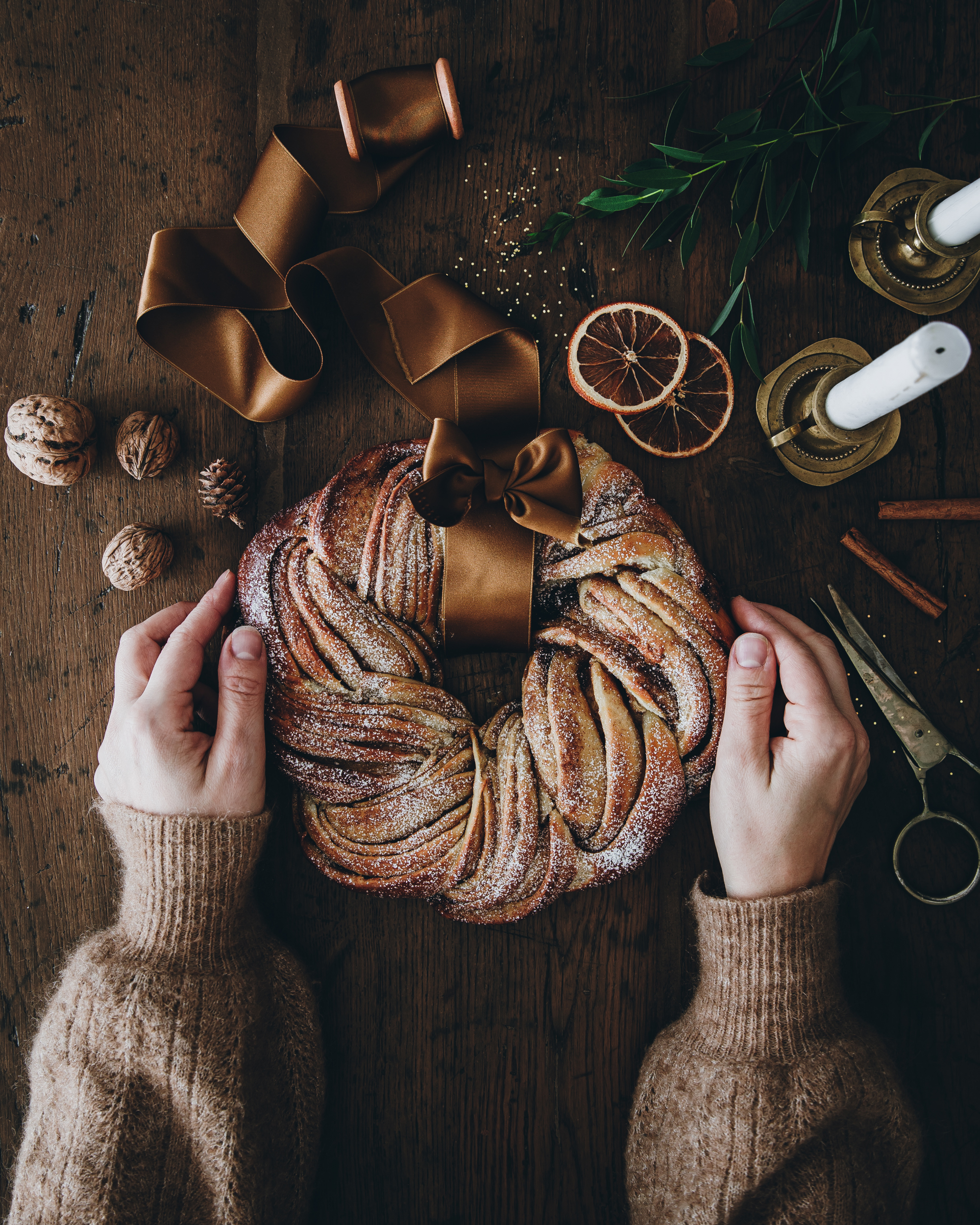 Cinnamon Christmas wreath