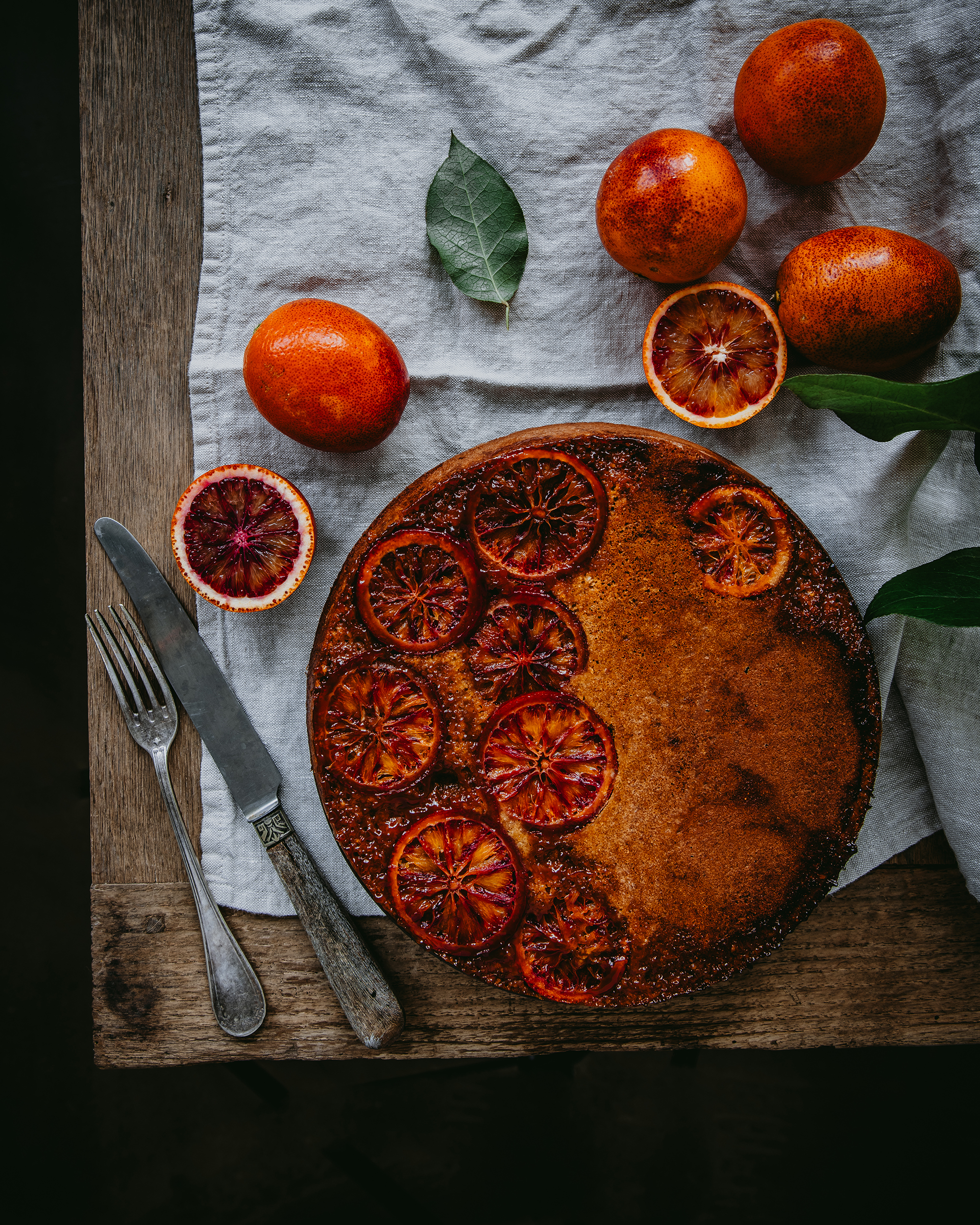 Gâteau renversé à l'orange sanguine